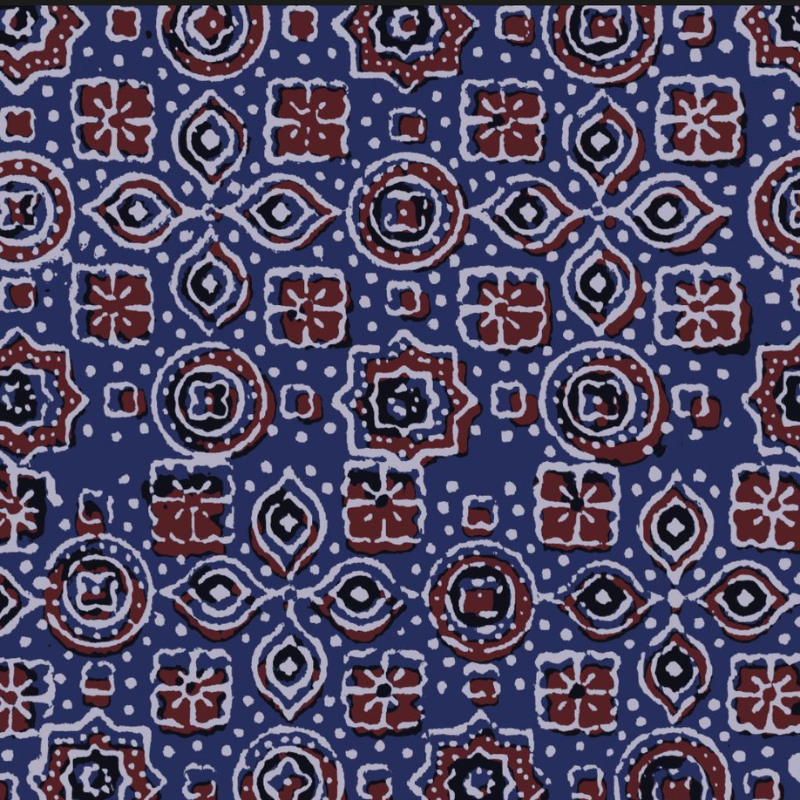 blue ajrakh fabric