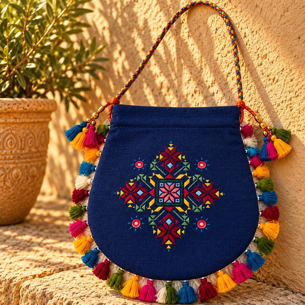 Graceful Thread-Worked Potli Bag