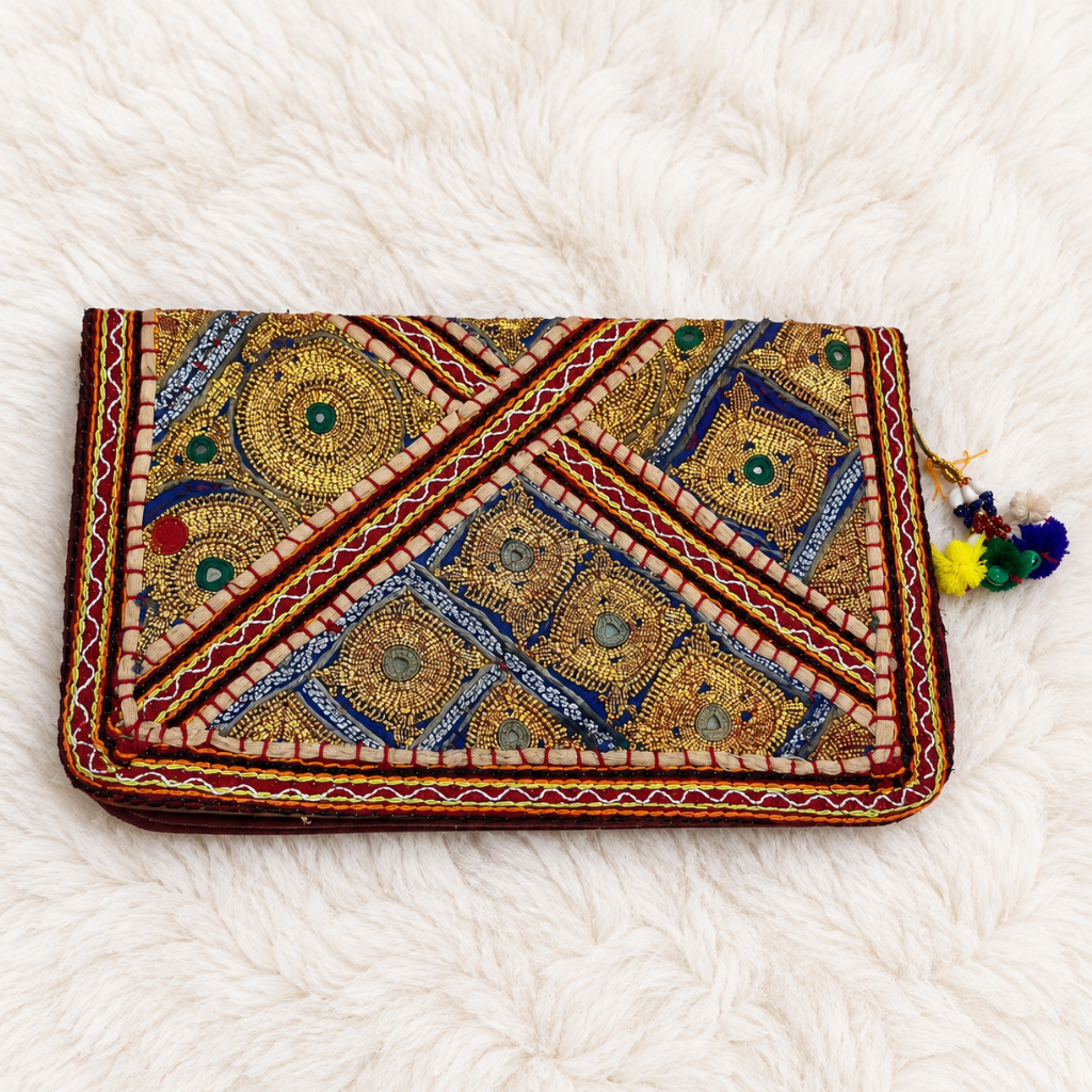 Ornate Zari Work Purse for Women