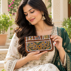 Festive Zari Embellished Purse for Women