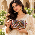 Festive Zari Embellished Purse for Women