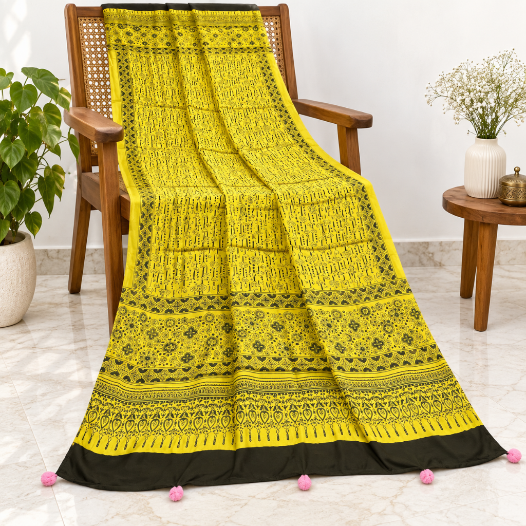Classic Printed Ajrakh Dupatta for Women