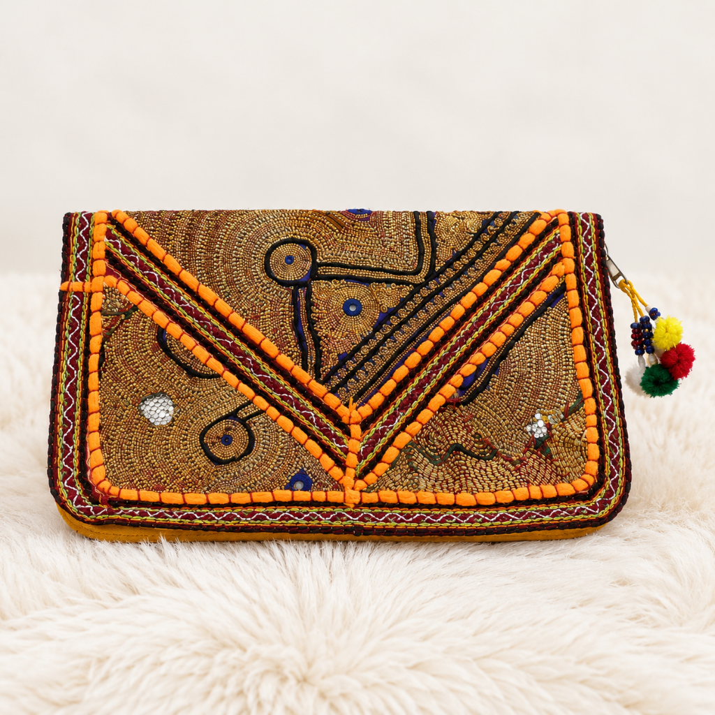 Ornate Zari Work Purse for Women