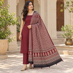 Classic Printed Ajrakh Dupatta for Women