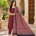 Classic Printed Ajrakh Dupatta for Women