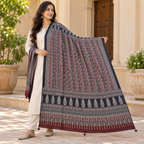 Classic Printed Ajrakh Dupatta for Women