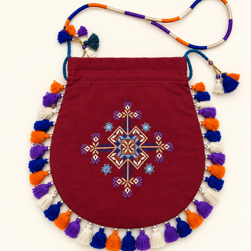 Detailed Embroidered Potli Bag for Women