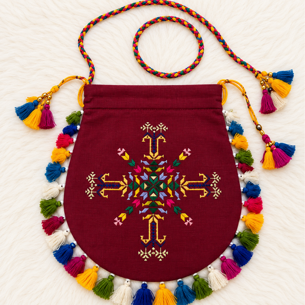 Detailed Embroidered Potli Bag for Women