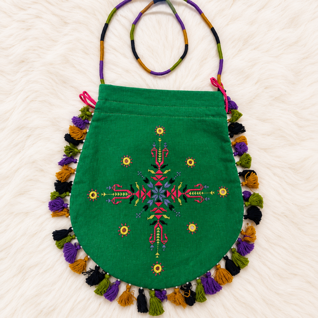 Graceful Thread-Worked Potli Bag