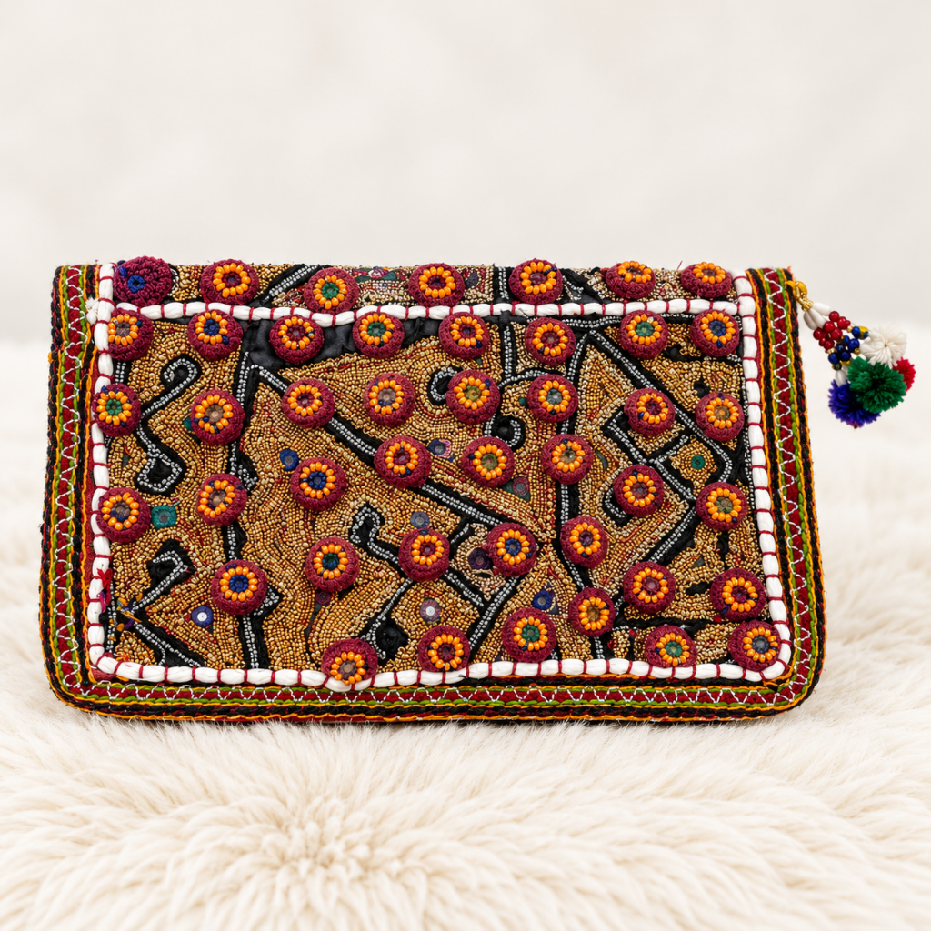 Ornate Zari Work Purse for Women