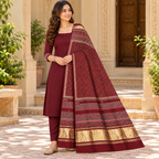 Distinctive Ajrakh Printed Dupatta for Women