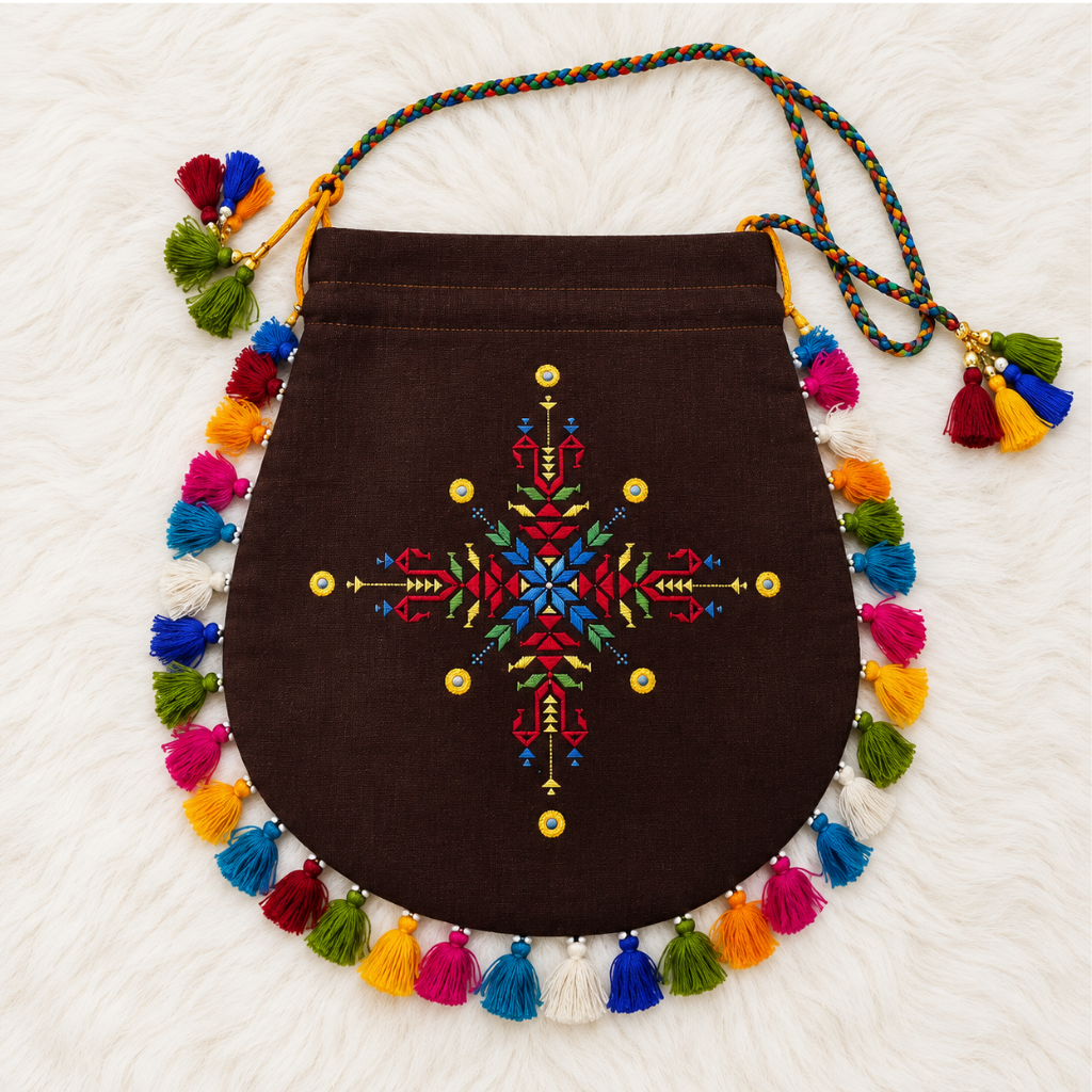 Graceful Thread-Worked Potli Bag