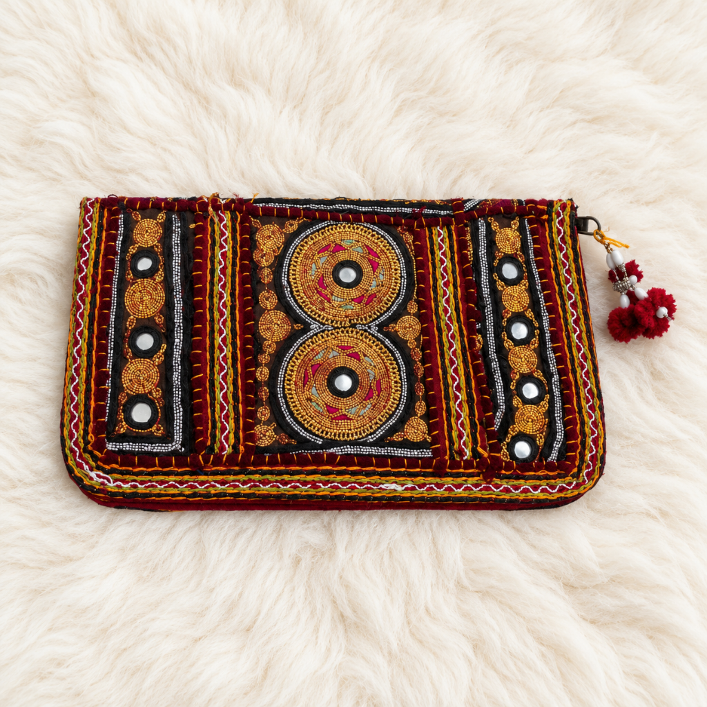 Ornate Zari Work Purse for Women
