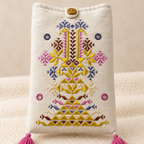 Thread-Worked Small Embroidered Mobile Cover Bag