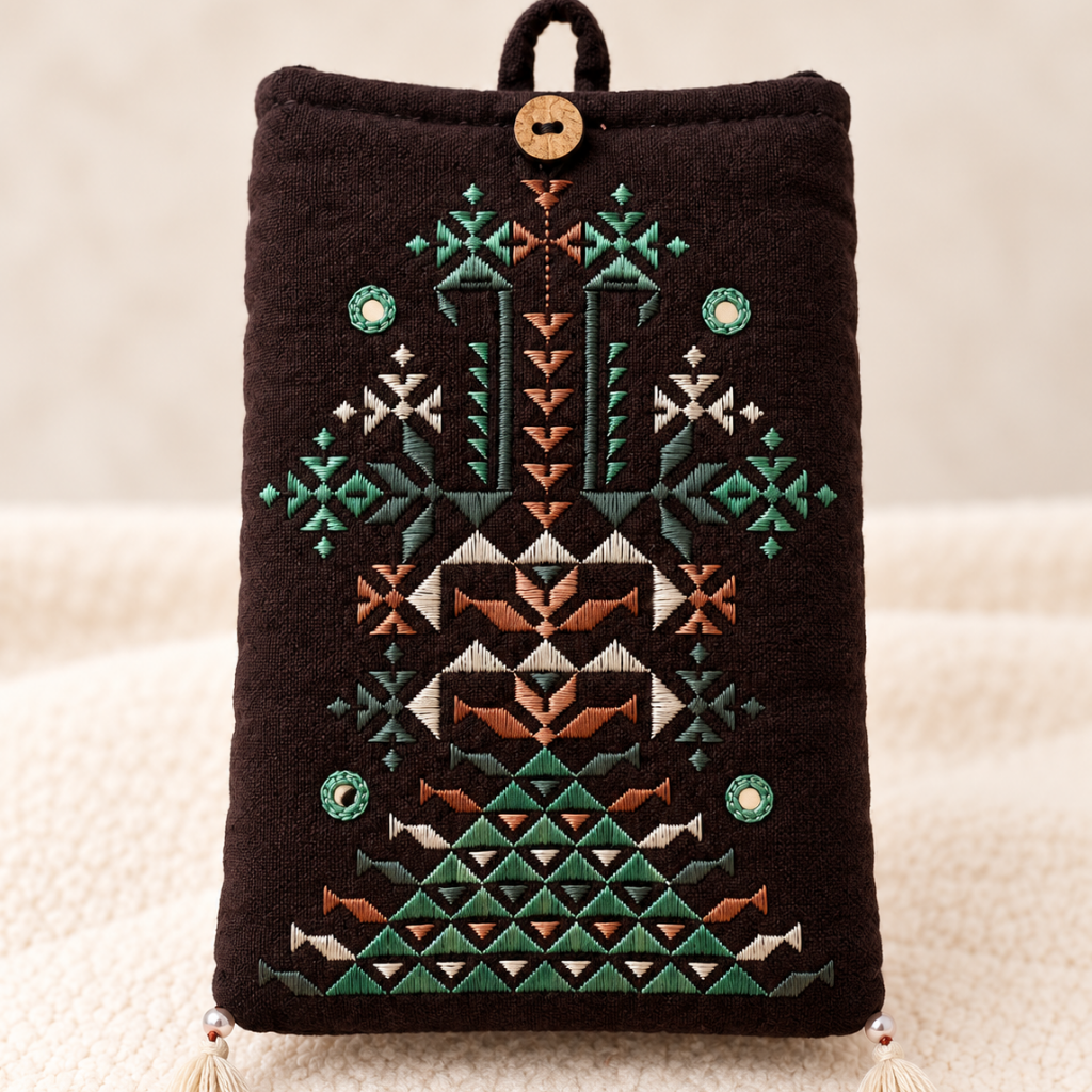 Everyday Charm Small Embroidered Mobile Cover Bag