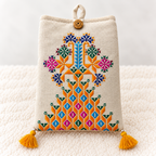 Thread-Worked Small Embroidered Mobile Cover Bag