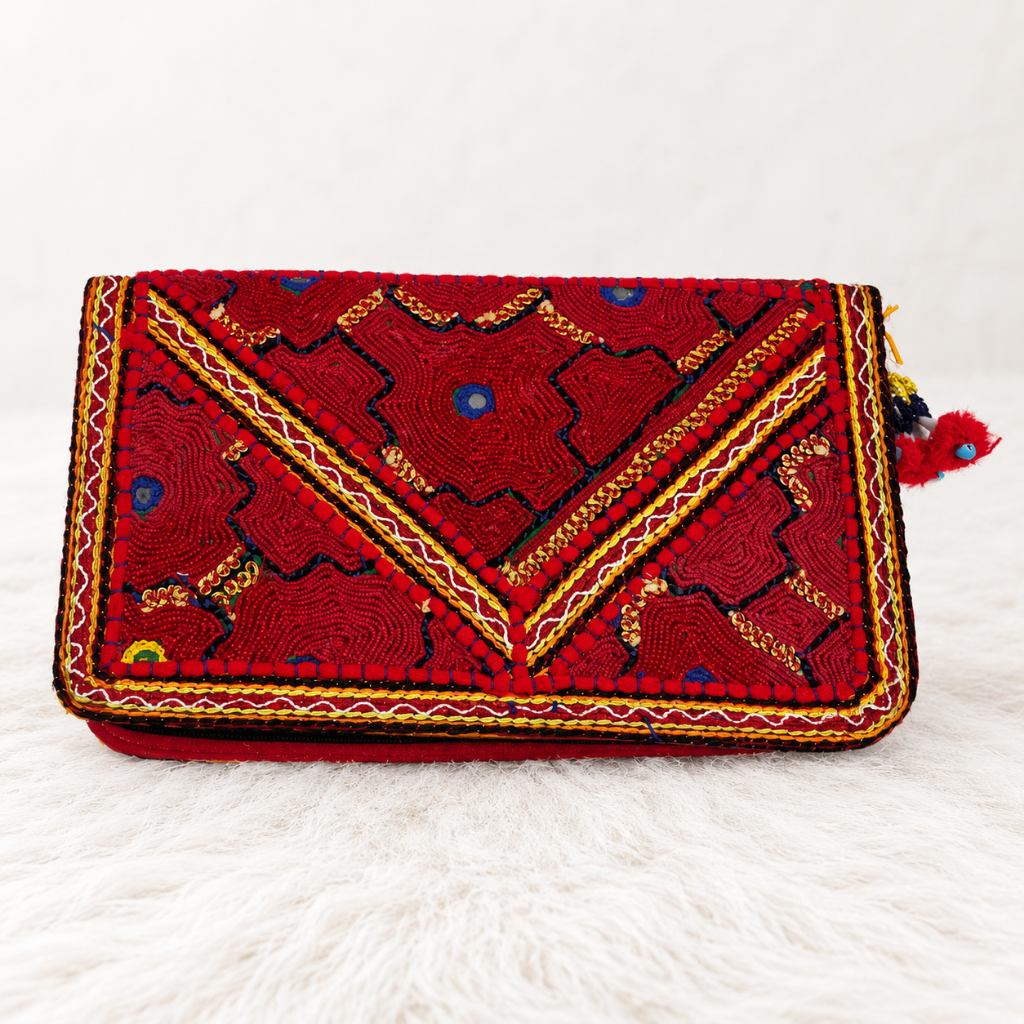 Ornate Zari Work Purse for Women