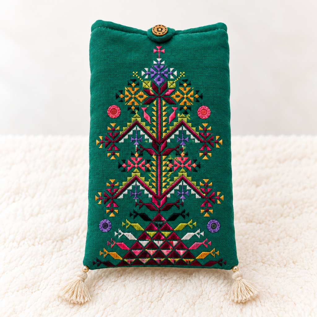 Everyday Charm Small Embroidered Mobile Cover Bag
