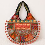 Wanderlust Tassel Embroidered  Tote Bag