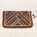Festive Zari Embellished Purse for Women