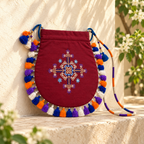 Detailed Embroidered Potli Bag for Women
