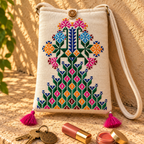 Everyday Charm Small Embroidered Mobile Cover Bag