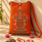Everyday Charm Small Embroidered Mobile Cover Bag