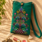 Everyday Charm Small Embroidered Mobile Cover Bag