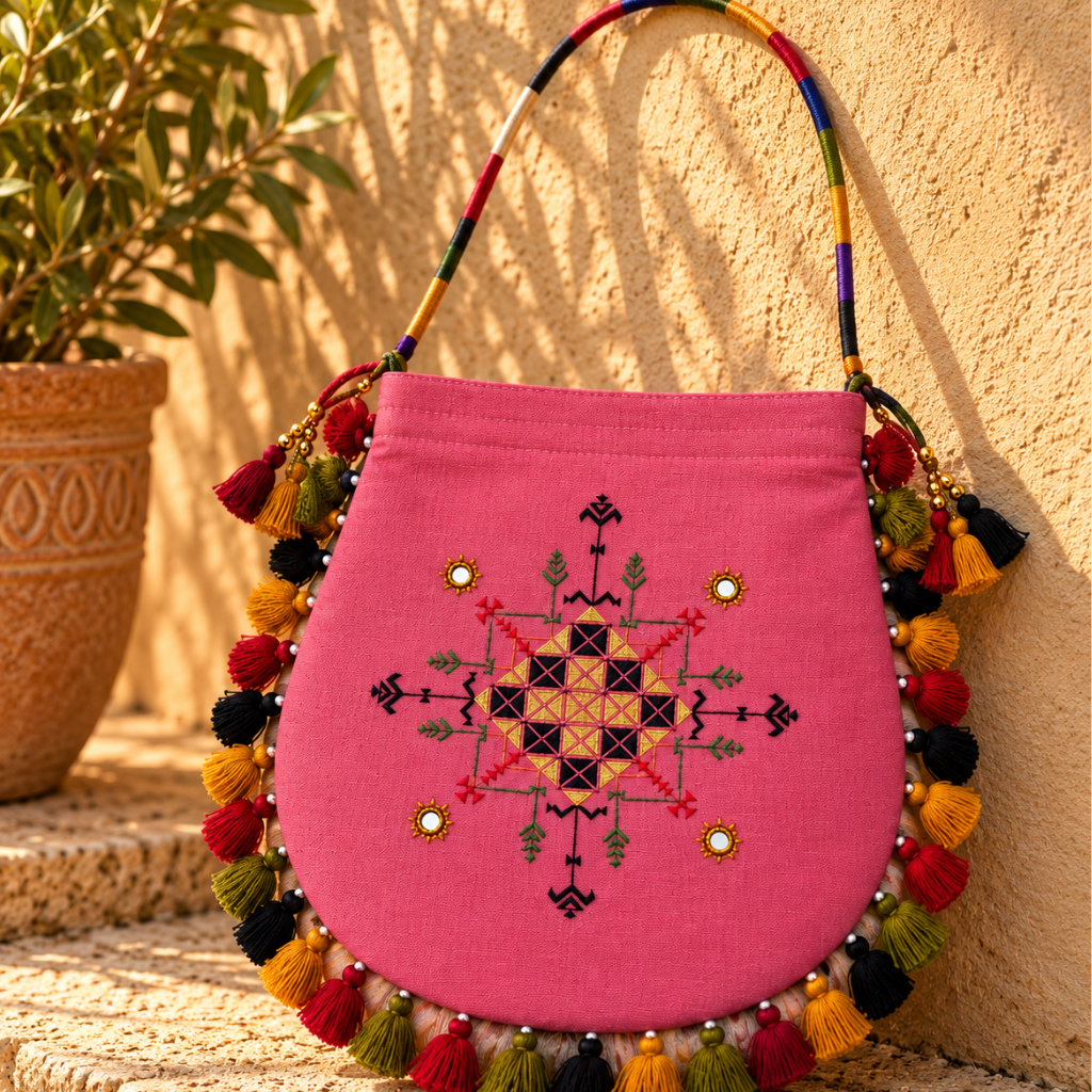 Graceful Thread-Worked Potli Bag