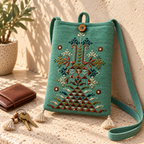 Everyday Charm Small Embroidered Mobile Cover Bag
