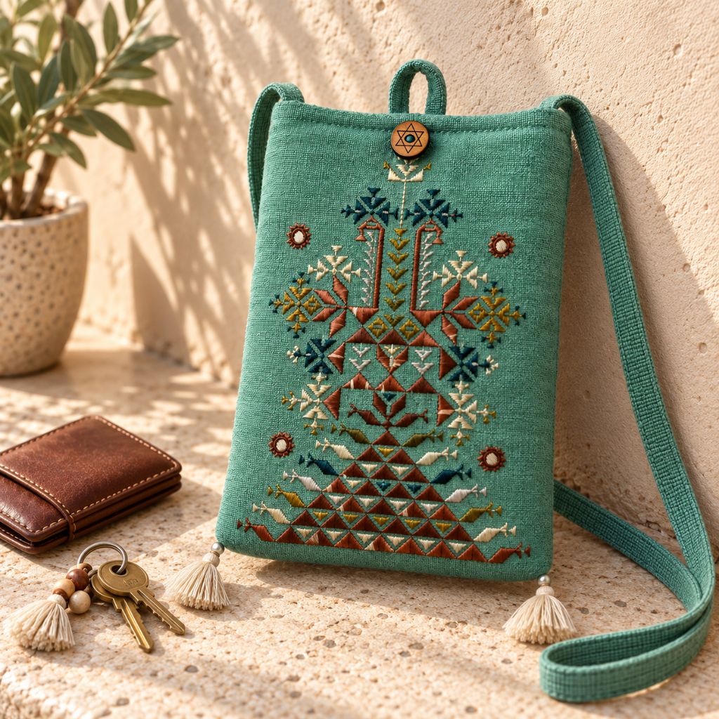 Everyday Charm Small Embroidered Mobile Cover Bag