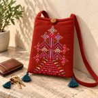 Everyday Charm Small Embroidered Mobile Cover Bag