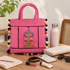 Artistic Thread-Worked Embroidered Bag for Women