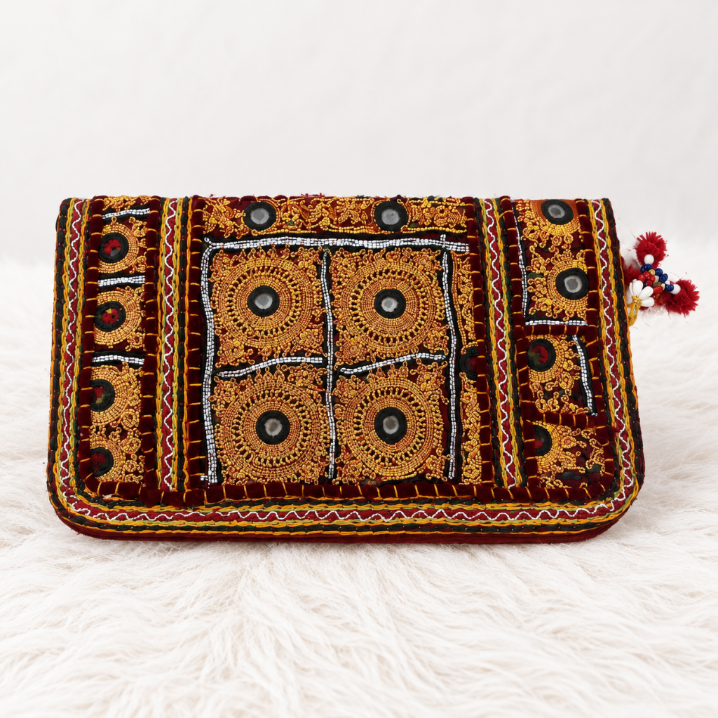 Ethnic Zari Purse for Women