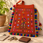 Chic Thread-Worked Medium Embroidered Sling Bag for Women