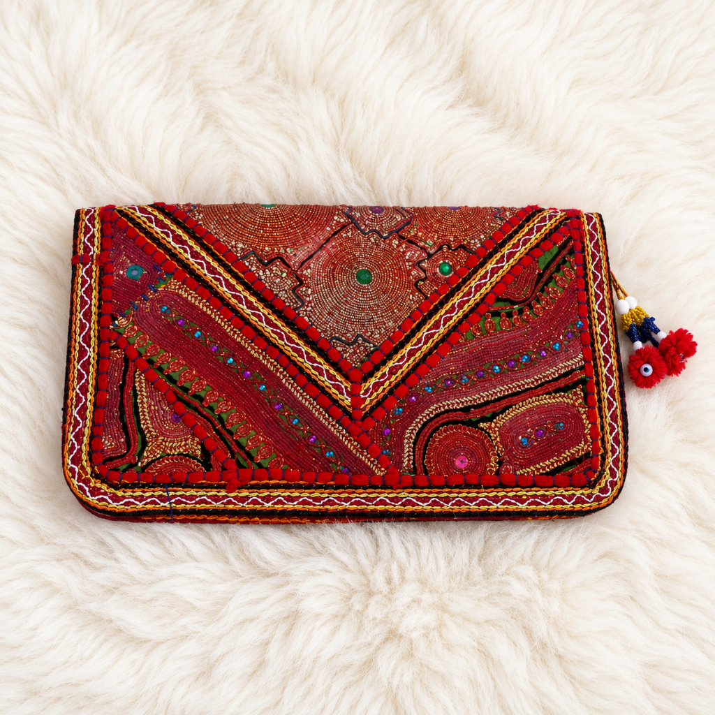 Ethnic Zari Purse for Women