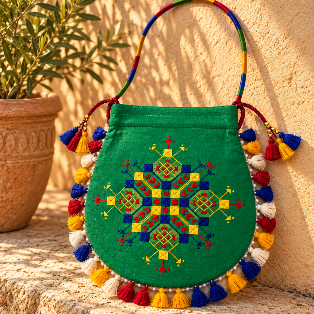 Graceful Thread-Worked Potli Bag