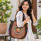 Rajasthani Embroidered Elephant Tote Bag