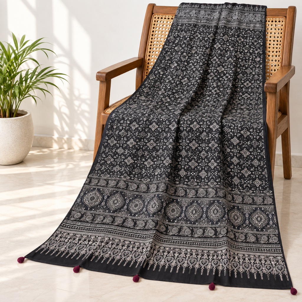 Classic Printed Ajrakh Dupatta for Women