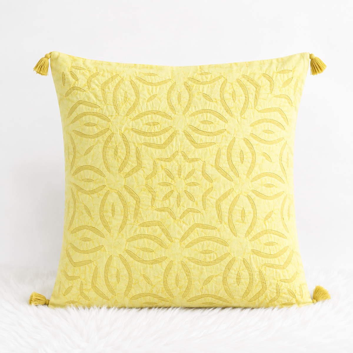 Artisan Made Applique Cutwork Cushion Cover