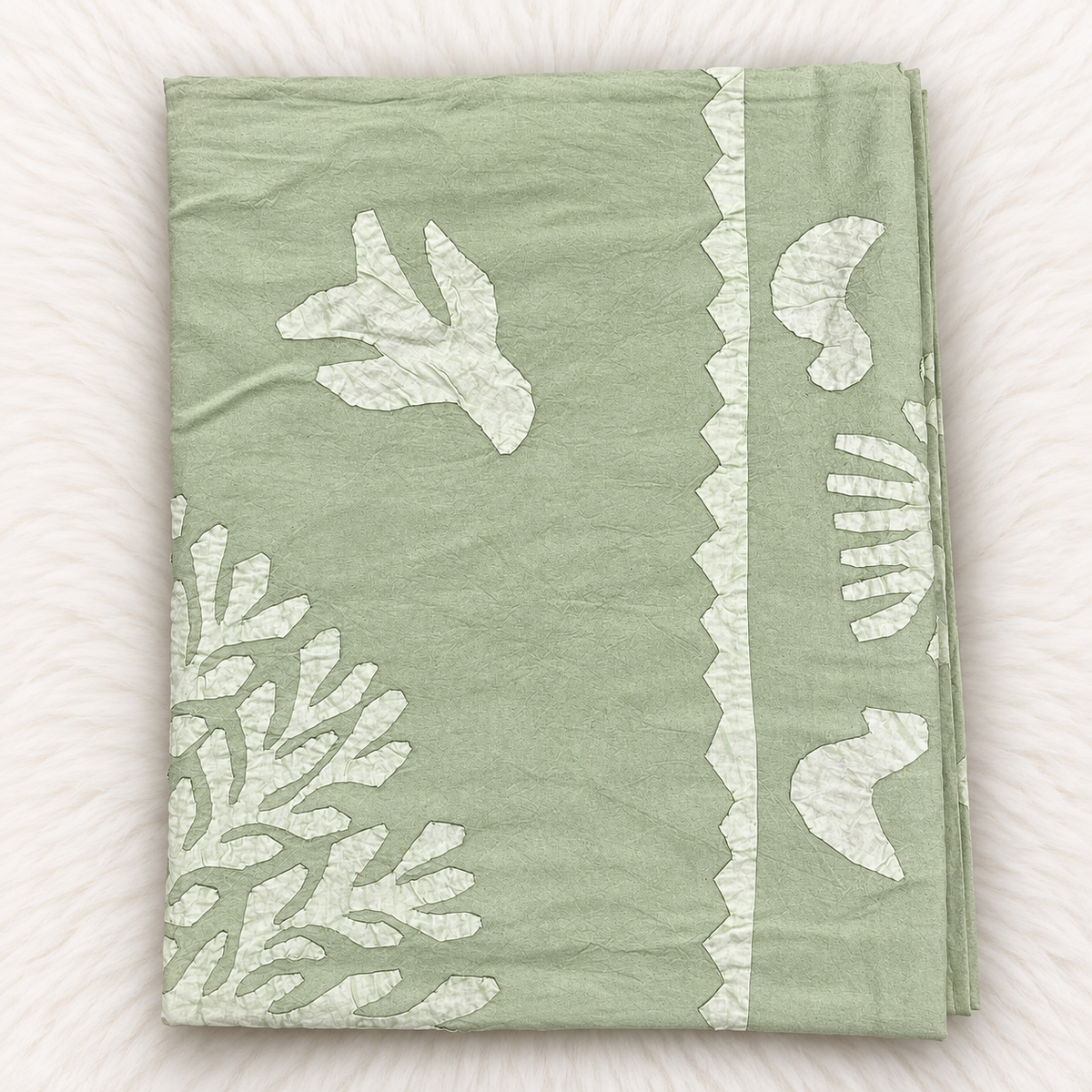 Sunlit Grove Tree Applique Bedsheet Set