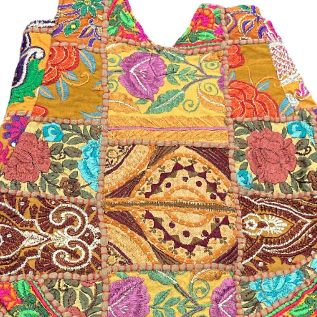 Folk Mosaic Embroidered Banjara Tote Bag for Women