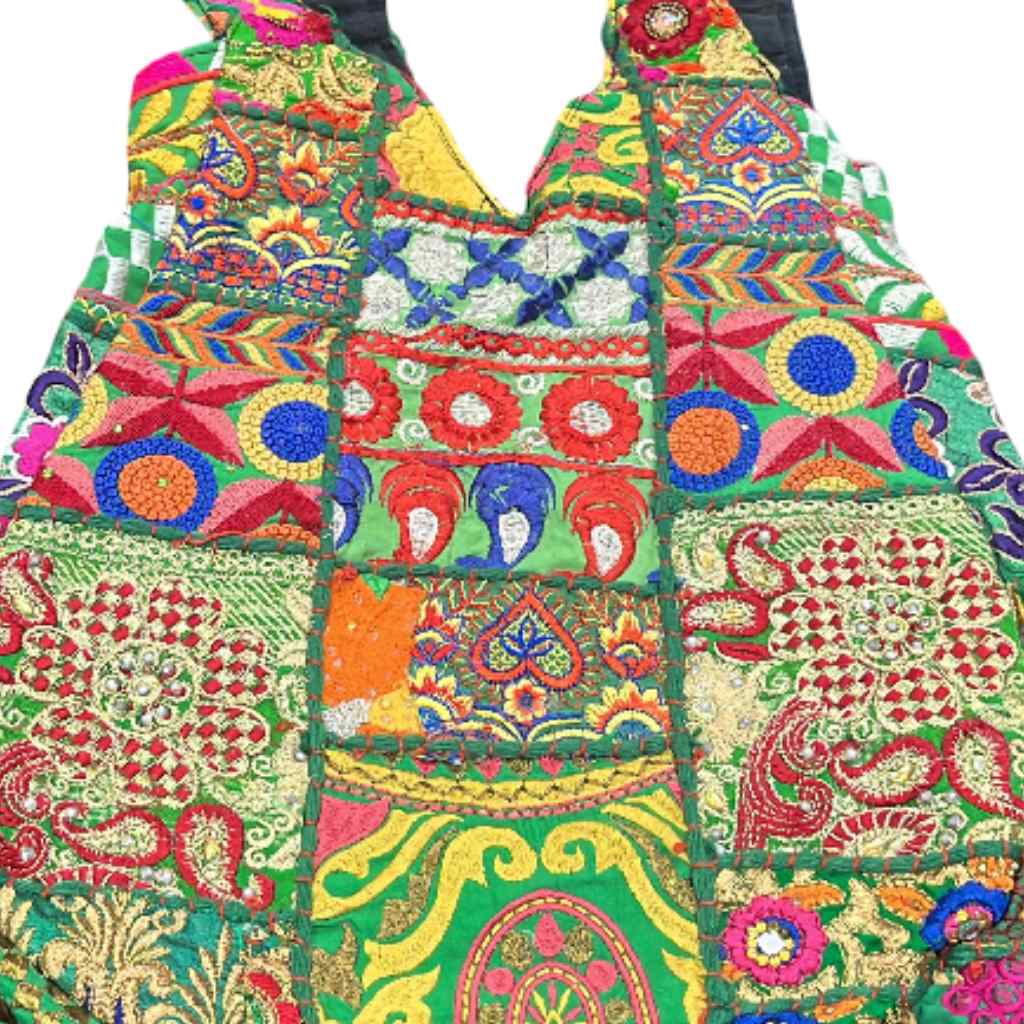Folk Mosaic Embroidered Banjara Tote Bag for Women