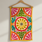 Kaleidoscope Multicolour Embroidered Table Cover